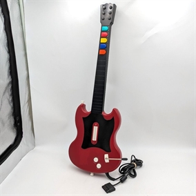 Guitar Hero Controller - Red - PS2 Accessories - (B Grade) (Used)